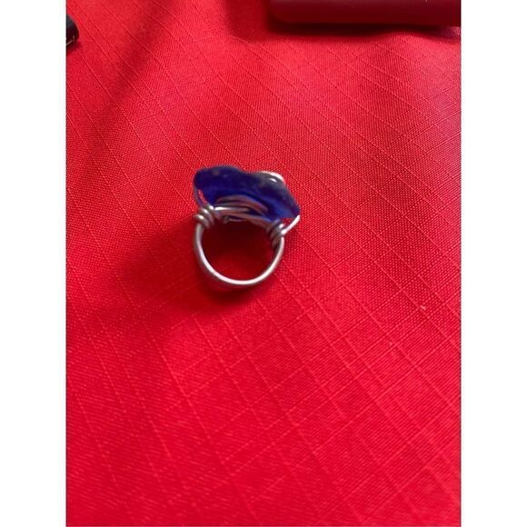 Sea Glass Spiral Ring Size 6 - Picture 5 of 8